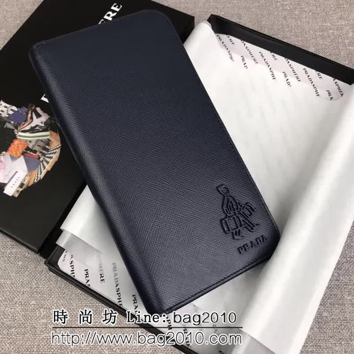 PRADA普拉達 官網同步 專櫃最新款 男士單拉鏈錢包 2ML317 DD1334